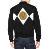 Black Ranger Bomber Jacket Mighty Morphing Power Rangers Power Coin morpher black Hero Zack Taylor Mastadon Black Ranger Dinozord Black Elephant Mastodon Power Coin