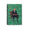 Barack Obama Official Portrait Spiral Notebook - Ruled Line Barack Obama Official Portrait 44th president President Obama Obama Portrait President Art BLM Black Lives Matter Obama art kehinde wiley