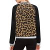 Cheetah Leopard Print Women's All Over Print Bomber Jacket 09 Leopard Print Bomber Jacket iconic as the bomber jacket - and this one takes things to a whole new level. Featuring a stand-collar type, ribbed cuffs, collar, and hem, it's as durable as it's comfortable.