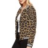 Cheetah Leopard Print Women's All Over Print Bomber Jacket 05 Leopard Print Bomber Jacket iconic as the bomber jacket - and this one takes things to a whole new level. Featuring a stand-collar type, ribbed cuffs, collar, and hem, it's as durable as it's comfortable.