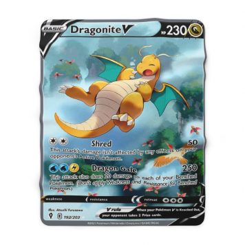 Dragonite is an extremely rarely seen marine Pokémon. This dragon-type pokemons intelligence is said to match that of humans. Sometimes called “The God of Destruction.” Dragonite's wings are able to support it in spite of its massive weight.