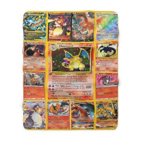 Winter blanket card dinosaur dracarus targaryen dragon flame pokemon Fire type Fire Charizard pocket monster collage