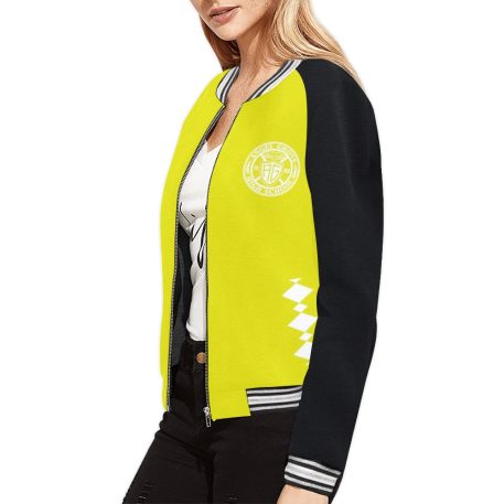 Yellow Black bomber jacket Mighty-Morphing-Power-Rangers-Asian-Woman-Yellow-Trini-Kwan-Aisha-Campbell-Toothed-Tiger-Coin-Yellow-ranger-Black-Woman-Woman-Hero-Saber-Toothed-Tiger-Power-Coin-Tigers
