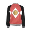 Red-White-Bomber-Jacket-Mighty-Morphing-Power-Rangers-Power-Coin-anti-hero-Red-Ranger-Tyrannosaurs-Zord-Tyrannosaurs Coin-Jason-Lee-Scott-Tyrannosaurs-Red-T-rex-t rex-trex