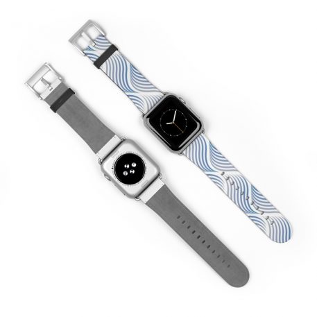 Watch Apple Watch band stripes background waves water ocean striped drawing lines sketch simple blue white pattern