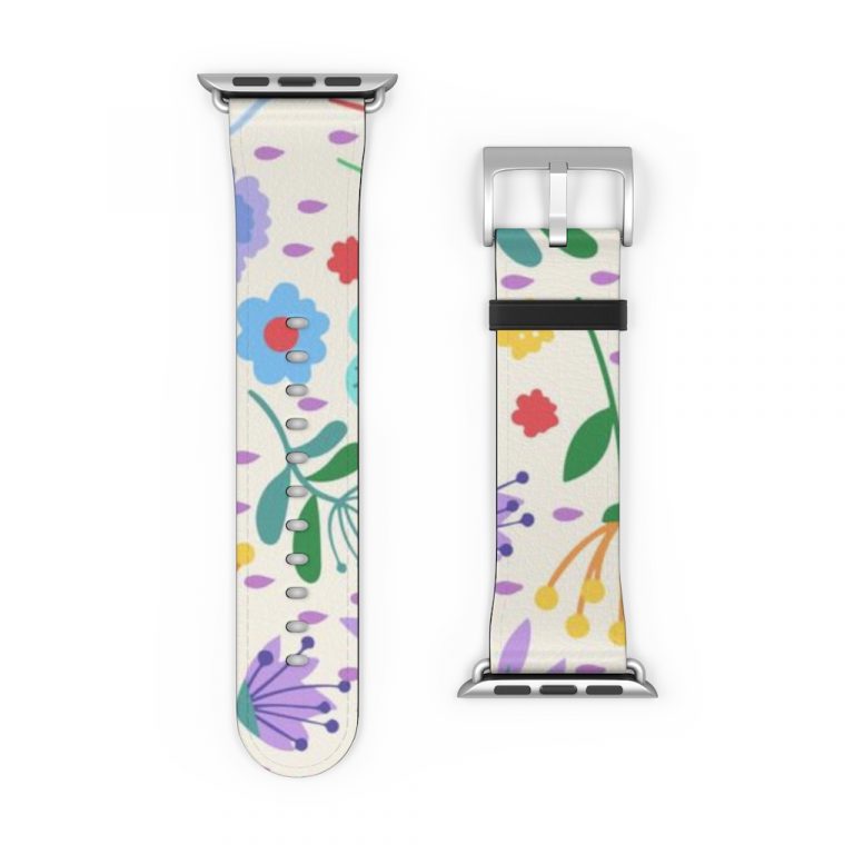 Premium Watch Band Give wrists the gift of timeless fashion with these custom watch bands. These high quality, animal-friendly faux leather watch straps are the extra missing punch to flirty outfits and nights out. Take your style to the next level with must-have accessories. Just as all previous bands will fit the Apple Watch Series 7, though, these 41mm and 45mm bands are compatible with previous Watches. .: 100% Faux Leather .: Suitable for Apple Watch Series 1, 2, 3, 4, 5, 6 & 7 devices .: One side printed