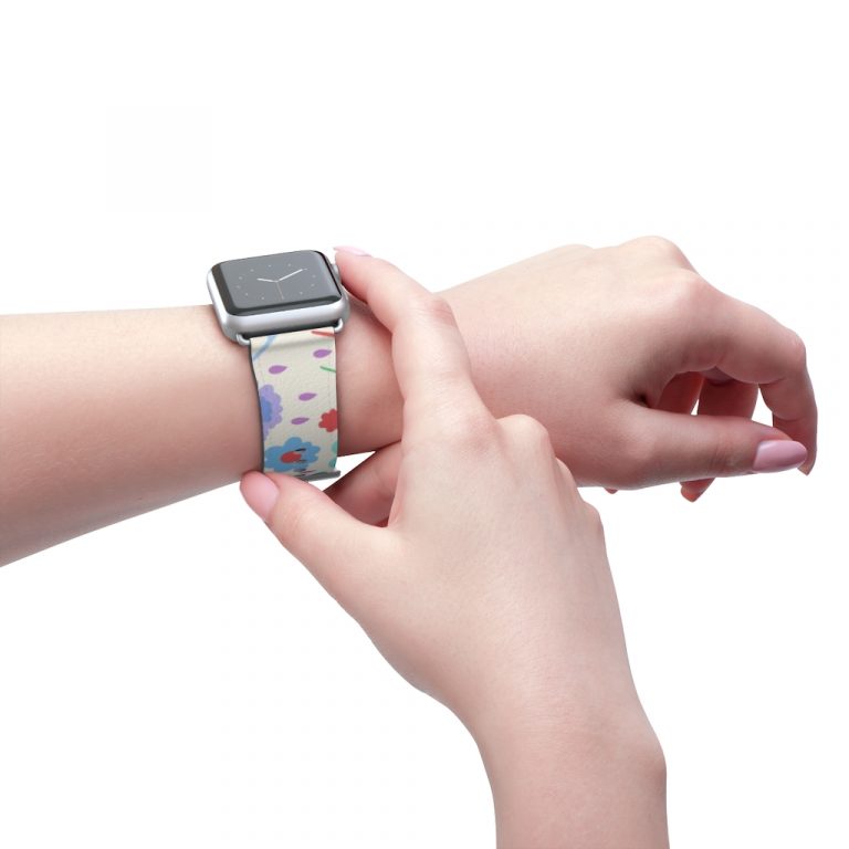 Premium Watch Band Give wrists the gift of timeless fashion with these custom watch bands. These high quality, animal-friendly faux leather watch straps are the extra missing punch to flirty outfits and nights out. Take your style to the next level with must-have accessories. Just as all previous bands will fit the Apple Watch Series 7, though, these 41mm and 45mm bands are compatible with previous Watches. .: 100% Faux Leather .: Suitable for Apple Watch Series 1, 2, 3, 4, 5, 6 & 7 devices .: One side printed