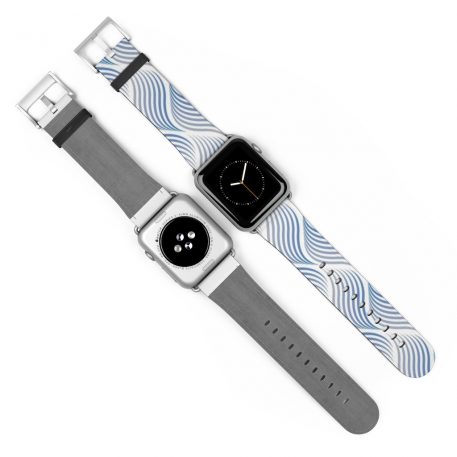 Watch Apple Watch band stripes background waves water ocean striped drawing lines sketch simple blue white pattern