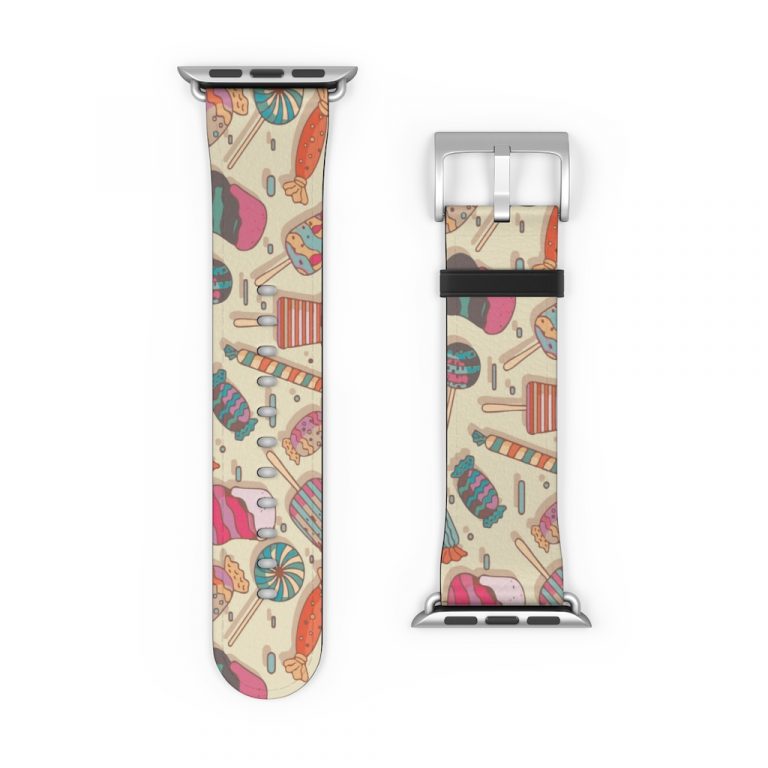 Premium Watch Band Give wrists the gift of timeless fashion with these custom watch bands. These high quality, animal-friendly faux leather watch straps are the extra missing punch to flirty outfits and nights out. Take your style to the next level with must-have accessories. Just as all previous bands will fit the Apple Watch Series 7, though, these 41mm and 45mm bands are compatible with previous Watches. .: 100% Faux Leather .: Suitable for Apple Watch Series 1, 2, 3, 4, 5, 6 & 7 devices .: One side printed