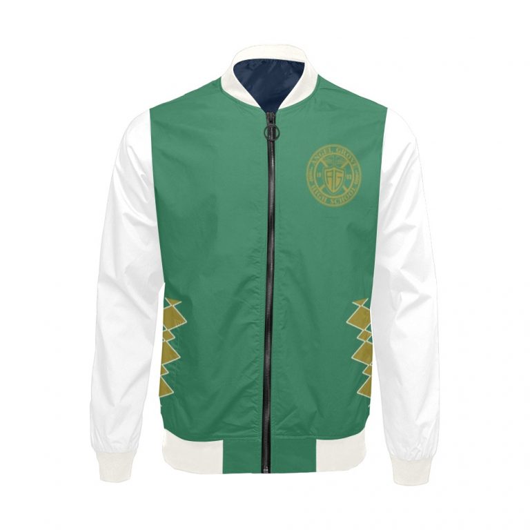 The Green Ranger Mighty Morphing Power Ranger uses his Green bomber jacket Dragonzord with it's iconic Dragonzord Coin Power Coin Tommy Oliver is the original Dragon Green Checker morpher anti-hero with this coat