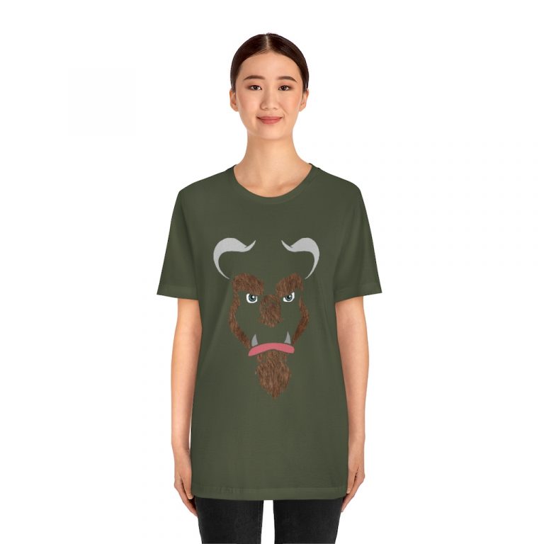 jersey short sleeve tee Cursed Curse Beast Monster Hairy Brown Fur Furry Beauty and the beast disney princess prince spell costume