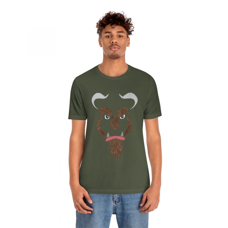 jersey short sleeve tee Cursed Curse Beast Monster Hairy Brown Fur Furry Beauty and the beast disney princess prince spell costume