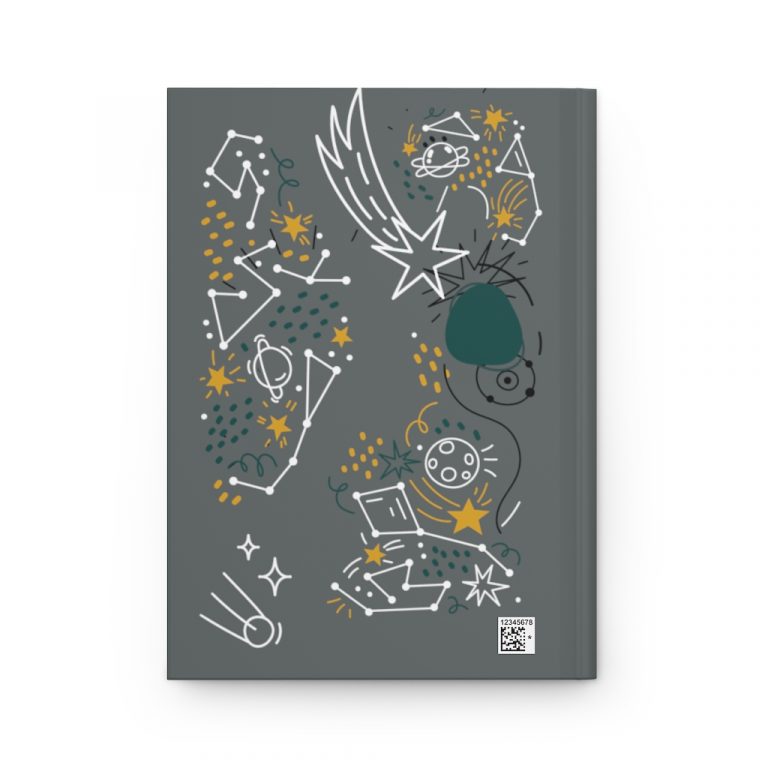 Are you a celestial soul or a galaxy gal? Maybe you just like your personal space. Whatever the reason this My Inner Space Hardcover Journal will help to get the message across. Make your everyday journaling more personal, private, and stylish with this matte hardcover journal. Available in 5.75"x8" size of 75 lined single pages, these sturdy hardcover journals are fully customizable on the front and on the back covers. The matte laminate coating on the cover will make them stay true to your personal style. .: Full wraparound print .: 75 lined single pages .: Matte finish .: Casewrap binding .: Note: 0.5"x0.5" production barcode visible on the back cover