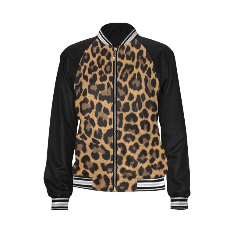 Leopard Print Bomber Jacket iconic as the bomber jacket - and this one takes things to a whole new level. Featuring a stand-collar type, ribbed cuffs, collar, and hem, it's as durable as it's comfortable.