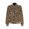 Cheetah Leopard Print Women's All Over Print Bomber Jacket 03 Leopard Print Bomber Jacket iconic as the bomber jacket - and this one takes things to a whole new level. Featuring a stand-collar type, ribbed cuffs, collar, and hem, it's as durable as it's comfortable.