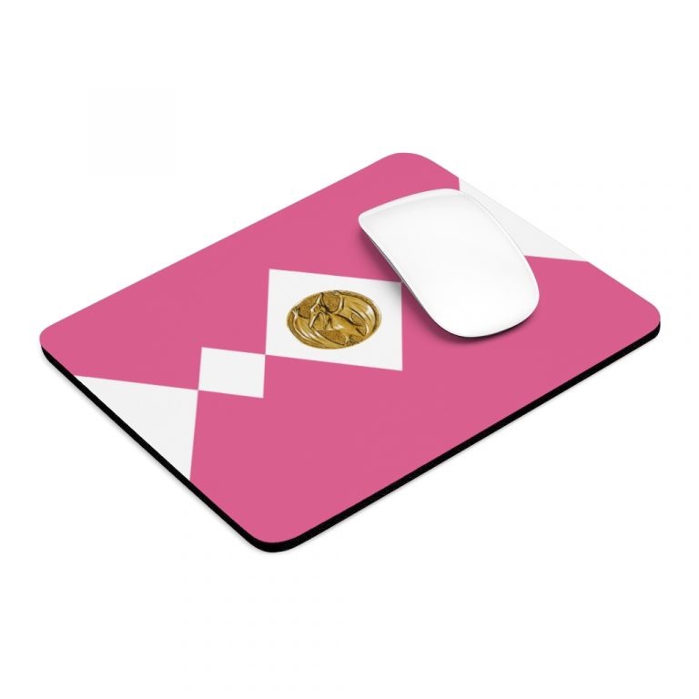 Pink Ranger Mouse Pad-Pink-Female-Superhero-wonder-woman-heroine-Girl-hero-feather-Fly-Bird-Pterodactyl-Dinosaur-Power-Ranger-Coin-Mighty-Morphing-Ranger