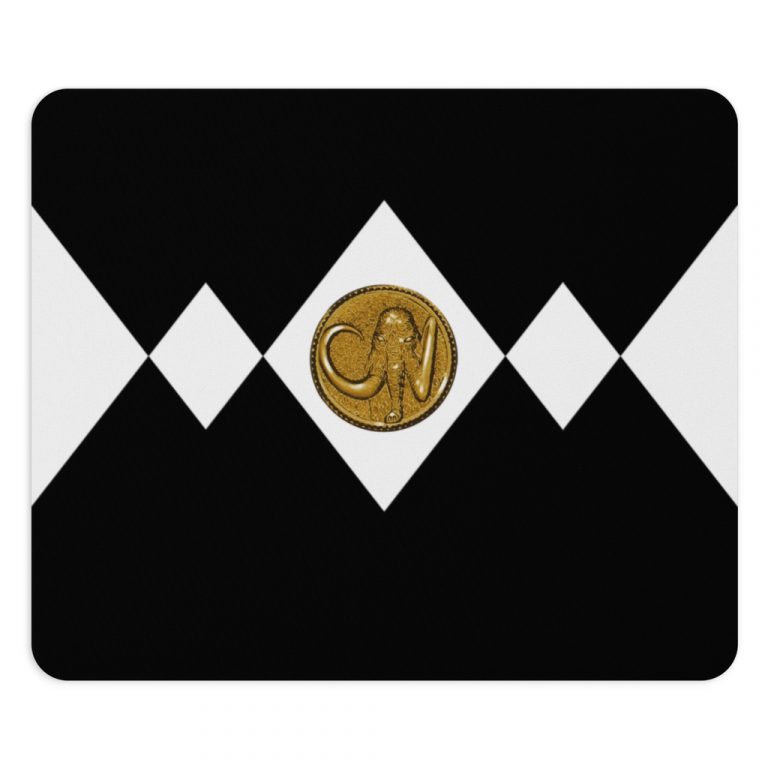 Black Ranger Mouse Pad-Dinozord-Zack-Taylor-Black-Hero-BLM-Black-Lives-Matter-Black-African-Elephant-Power-Coin-Mastodon-Power-Ranger-Mighty-Morphing-Black-man