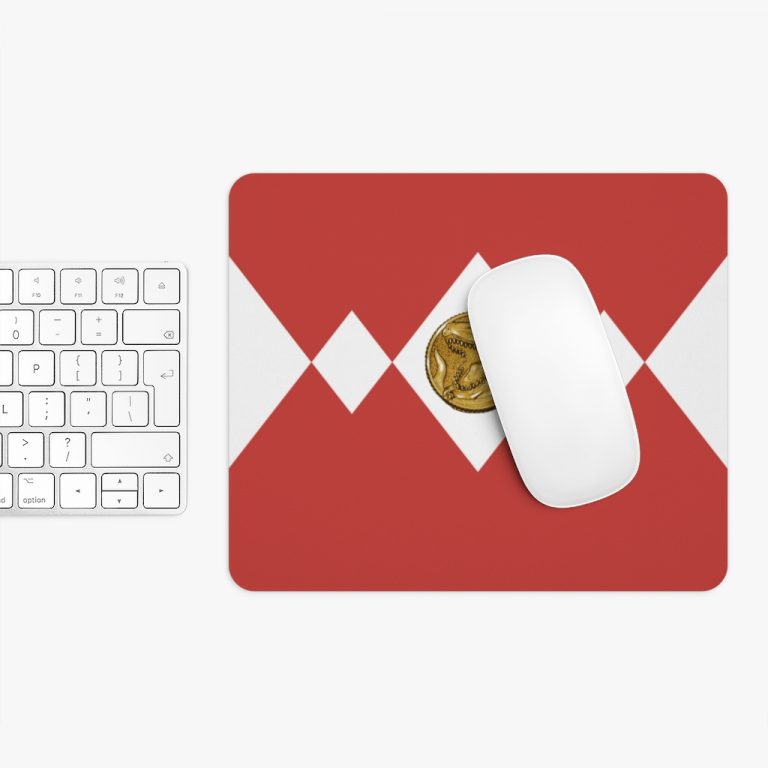 Red Ranger Mouse Pad Checker Tyrannosaurs Trex t rex Red Jason Lee Scott Dinozord Power coin T-rex Tyrannosaurs Zord Mighty Morphin Power Rangers Dinosaur