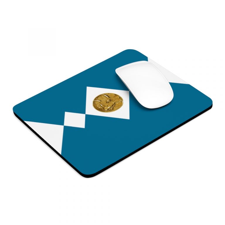 Blue Ranger Mouse Pad Tricerotops Gay Hero Billy Cranston LGBTQ Triceratops DinoZord Power Coin Power Rangers Mighty Morphing Blue homosexual sidekick partner