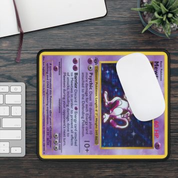 Mewtwo Card Mouse Pad deck card Frankenstein monster genius DNA purple mental psychic Mew2 Ancient Mew Pokemon