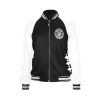 Angel Grove High School Black Ranger Women's Bomber Jacket (AOP) 08 Black Women's Bomber Jacket-Mighty-Morphing-Power-Rangers-Power-Coin-chucks-morpher-Hero-Zack-Taylor-Mastadon-Black-Ranger-Dinozord-Black-African-Elephant-Mastodon-Power-Coin