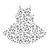Dalmatian Sundress Animal Print Girls' Sleeveless All Over Print This all new Dalmatian dog pet costume has polka dots and spots that are black and white animal print resembling real Dogs Cruella De Vil is Cruel to Dalmation puppy and puppies cruel by contrast