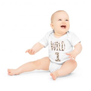 Wild One Baby Name Organic Short Sleeve Onesie Bodysuit