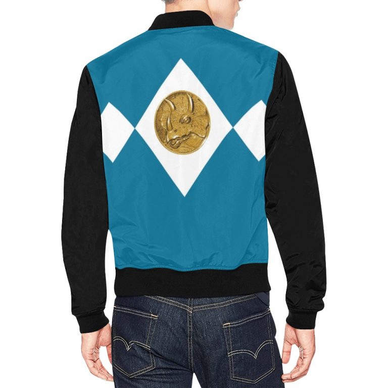Mighty Morphing Power Rangers Power Coin Hero Blue Bomber Jacket Ranger Triceratops Triceratops Coin Billy Cranston Blue Tricerotops Defense LGBTQ Gay
