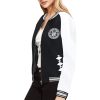 Angel Grove High School Black Ranger Women's Bomber Jacket (AOP) 07 Black Women's Bomber Jacket-Mighty-Morphing-Power-Rangers-Power-Coin-chucks-morpher-Hero-Zack-Taylor-Mastadon-Black-Ranger-Dinozord-Black-African-Elephant-Mastodon-Power-Coin