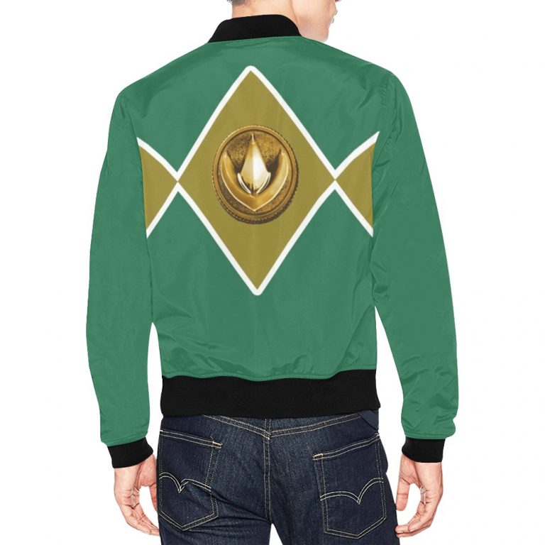 The Green Ranger Mighty Morphing Power Ranger uses his Green bomber jacket Dragonzord with it's iconic Dragonzord Coin Power Coin Tommy Oliver is the original Dragon Green Checker morpher anti-hero with this coat