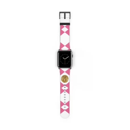 Cruelty-free Faux leather boasts impressive durability. The Pink Ranger Power Coin Watch Band is built to withstand the test of time.