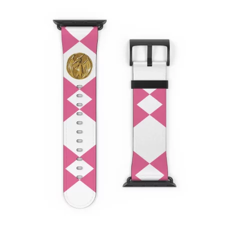 Cruelty-free Faux leather boasts impressive durability. The Pink Ranger Power Coin Watch Band is built to withstand the test of time.