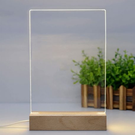 Photo-frame-framing-sentimental-anniversary-gift-floating-freestanding-transparent-see-through-glass-LED-Wood-Acrylic