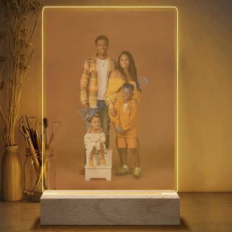 Photo-frame-framing-sentimental-anniversary-gift-floating-freestanding-transparent-see-through-glass-LED-Wood-Acrylic