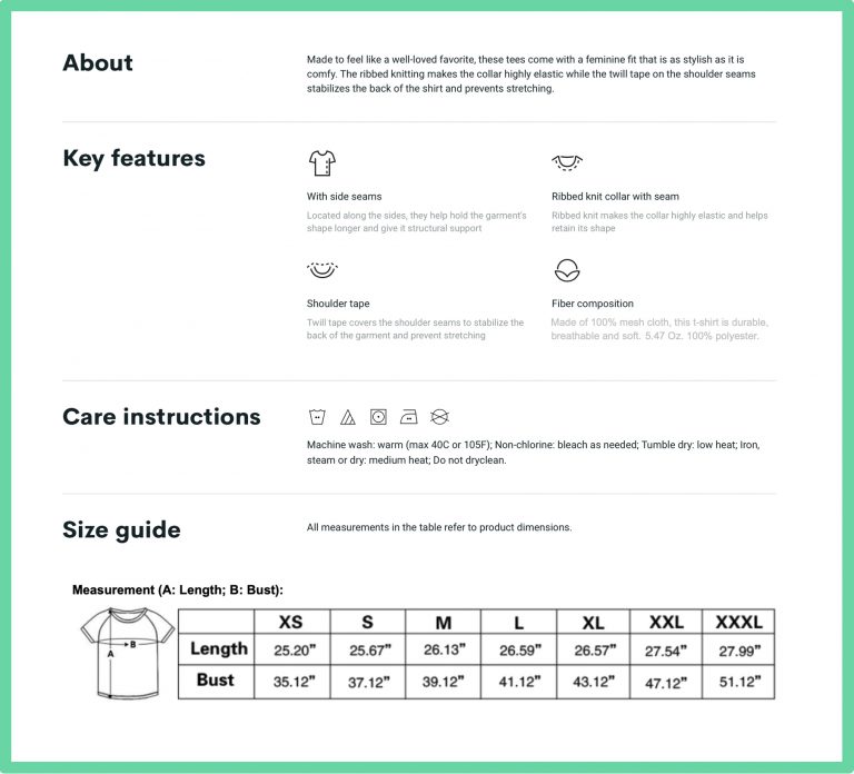 Shirt Sizing Chart Guide