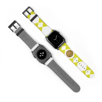 Cruelty-free Faux leather boasts durability. Yellow Power Ranger Coin Yellow Apple Watch Band soft, rich texture of leather while an ethical choice.