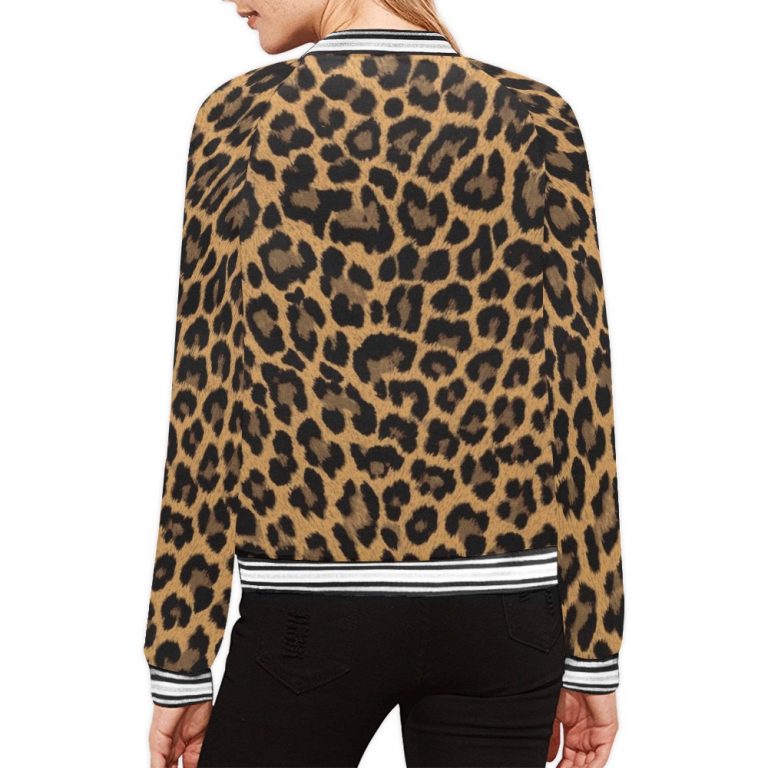 Leopard Print Bomber Jacket iconic as the bomber jacket - and this one takes things to a whole new level. Featuring a stand-collar type, ribbed cuffs, collar, and hem, it's as durable as it's comfortable.