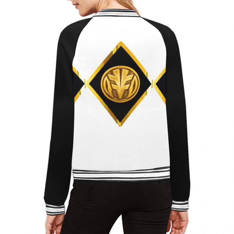 White-Black-Bomber-Jacket-Jason-David-Frank-Mighty-Morphing-Power-Rangers-Power-Coin-Tommy-Oliver-Checker-morpher-White-Ranger-Tigerzord-Falconzord-Coin-White-Hero-White-Tiger