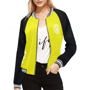Yellow Black bomber jacket Mighty-Morphing-Power-Rangers-Asian-Woman-Yellow-Trini-Kwan-Aisha-Campbell-Toothed-Tiger-Coin-Yellow-ranger-Black-Woman-Woman-Hero-Saber-Toothed-Tiger-Power-Coin-Tigers