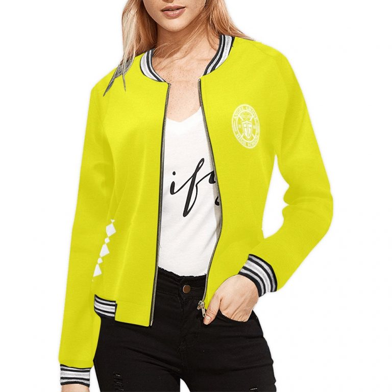 Yellow Black bomber jacket Mighty-Morphing-Power-Rangers-Asian-Woman-Yellow-Trini-Kwan-Aisha-Campbell-Toothed-Tiger-Coin-Yellow-ranger-Black-Woman-Woman-Hero-Saber-Toothed-Tiger-Power-Coin-Tigers