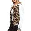 Cheetah Leopard Print Women's All Over Print Bomber Jacket 0 Leopard Print Bomber Jacket iconic as the bomber jacket - and this one takes things to a whole new level. Featuring a stand-collar type, ribbed cuffs, collar, and hem, it's as durable as it's comfortable.