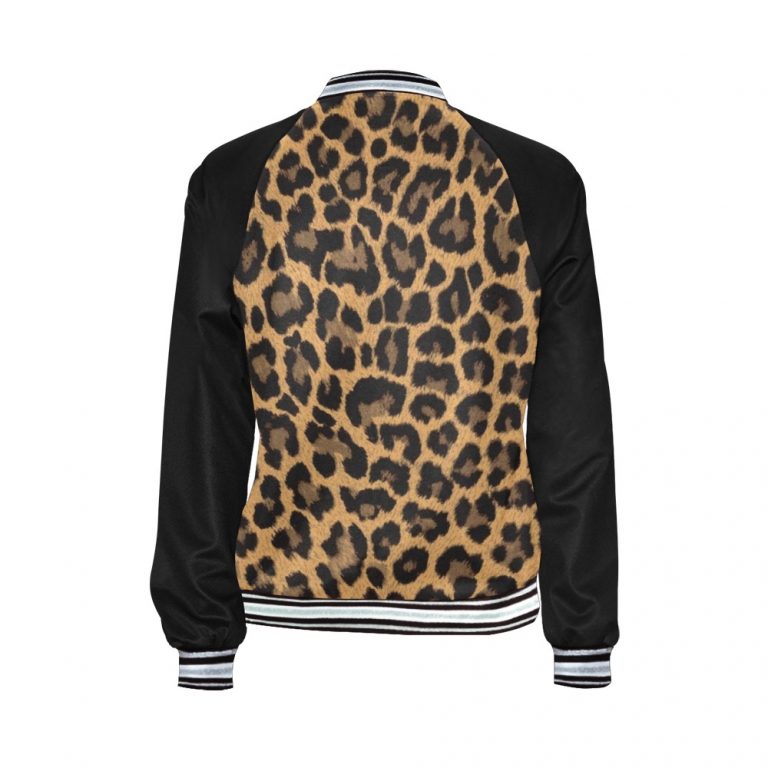 Leopard Print Bomber Jacket iconic as the bomber jacket - and this one takes things to a whole new level. Featuring a stand-collar type, ribbed cuffs, collar, and hem, it's as durable as it's comfortable.