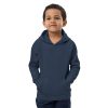 Looking for a comfy hoodie for your little one? This premium quality kids eco hoodie has a front pouch pocket, ribbed cuffs, and a lined hood for additional warmth. It's snug and soft to the touch. What's more, the hoodie is made from organic cotton and recycled polyester, making it a more earth-friendly fashion choice! • 80% organic cotton, 20% recycled polyester • Outside: 100% organic cotton • Raglan sleeves • 3 yarns • 2×2 ribbed cuffs and hem • Self-fabric neck tape (inside, back of the neck) • Half moon inside collar • Jersey-lined hood • Brushed lining