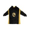 Hufflepuff sherpa fleece Robe-at-Hogwarts-School-of-Witchcraft-and-Wizardry-Sorting Hat-medieval witch Helga Hufflepuff-inclusive-valuing-hard-work-dedication-patience-loyalty-fair play-The emblematic animal was a badger-yellow and black-house-colours-The Head of Hufflepuff was Pomona Sprout-the Fat Friar was the House's patron ghost-corresponded roughly to the element of earth-yellow-wheat-black-soil-point hourglass contained yellow diamonds-Students-sorted-into-Hufflepuff-demonstrated-strong abilities in Herbology