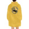 Hufflepuff sherpa fleece Robe-at-Hogwarts-School-of-Witchcraft-and-Wizardry-Sorting Hat-medieval witch Helga Hufflepuff-inclusive-valuing-hard-work-dedication-patience-loyalty-fair play-The emblematic animal was a badger-yellow and black-house-colours-The Head of Hufflepuff was Pomona Sprout-the Fat Friar was the House's patron ghost-corresponded roughly to the element of earth-yellow-wheat-black-soil-point hourglass contained yellow diamonds-Students-sorted-into-Hufflepuff-demonstrated-strong abilities in Herbology