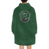Green-Snake Slytherin Sherpa Fleece House Robe Cloak-Image-02 Slytherin sherpa fleece Robe-House-at-Hogwarts-School-of-Witchcraft-and-Wizardry-Salazar Slytherin-Sorting Hat-cunning-resourcefulness-leadership-and-ambition-Draco Malfoy-Merula Snyde-Pansy Parkinson-Tom Riddle-the Death Eaters-pure-blood-students-Muggle-born-emblematic-animal-snake-colours-green-silver-Horace Slughorn-Severus Snape-patron ghost-Bloody Baron-element-of-water-serpents-sea-lochs-European-mythology-physically-fluid-and-flexible-in-Celtic mythology-water-is-a portal-to-another-world-wizarding-society