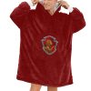 Red-Lion Gryffindor hogwarts wizarding world Sherpa Fleece House Robe Cloak-Image-01 Gryffindor sherpa fleece Robe-at-Hogwarts-School-of-Witchcraft-and-Wizardry-Sorting Hat-Godric Gryffindor-students possessing characteristics-courage-chivalry-nerve-determination-The emblematic animal was a lion-colours-scarlet-gold-rubies-Nicholas de Mimsy-Porpington-Nearly Headless Nick-House ghost-element of fire-motto was Forti Animo Estote