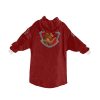 Red-Lion Gryffindor hogwarts wizarding world Sherpa Fleece House Robe Cloak-Image-04 Gryffindor sherpa fleece Robe-at-Hogwarts-School-of-Witchcraft-and-Wizardry-Sorting Hat-Godric Gryffindor-students possessing characteristics-courage-chivalry-nerve-determination-The emblematic animal was a lion-colours-scarlet-gold-rubies-Nicholas de Mimsy-Porpington-Nearly Headless Nick-House ghost-element of fire-motto was Forti Animo Estote