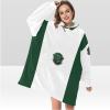 Womens-White-Snake Slytherin Sherpa Fleece House Robe Cloak-Image-01