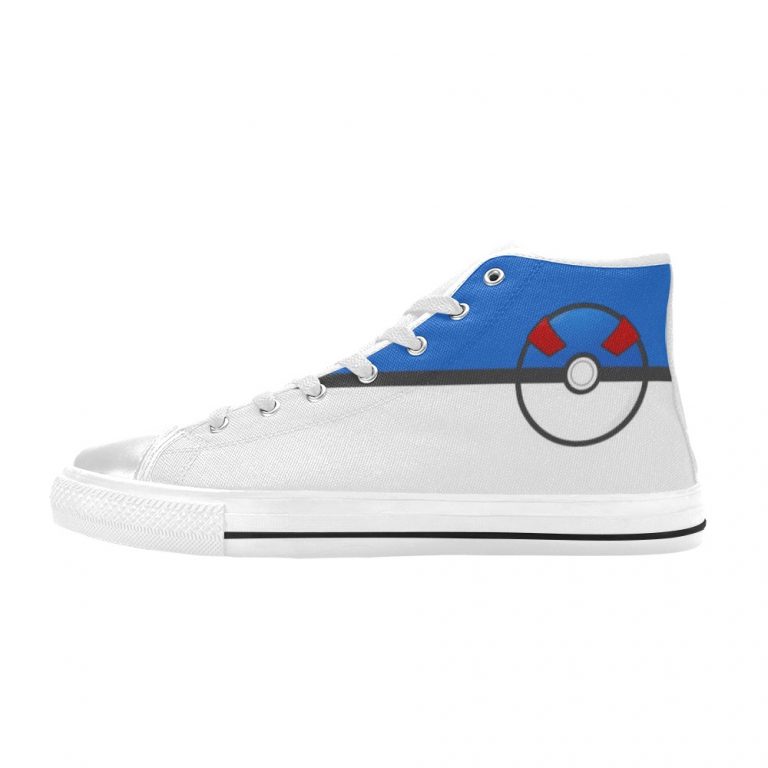 Great Ball Poké High Top Shoes High Top Shoes Chuck-Taylors-chucks-Poké-Ball-PokéBall-pokeball-poke-ball-balls-catch-red-charizard-pikachu-generation-catch-rate-catch-em-all